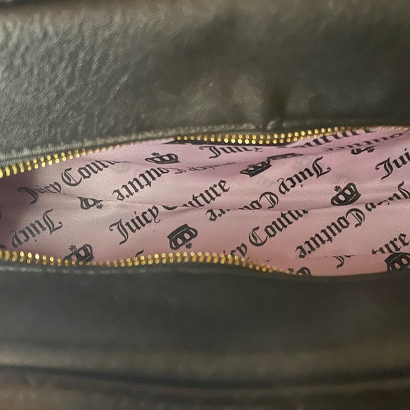 Juicy Couture Black Satchel with Bow, Heart Charm and Gold Accents New with Tag - Picture 7 of 10